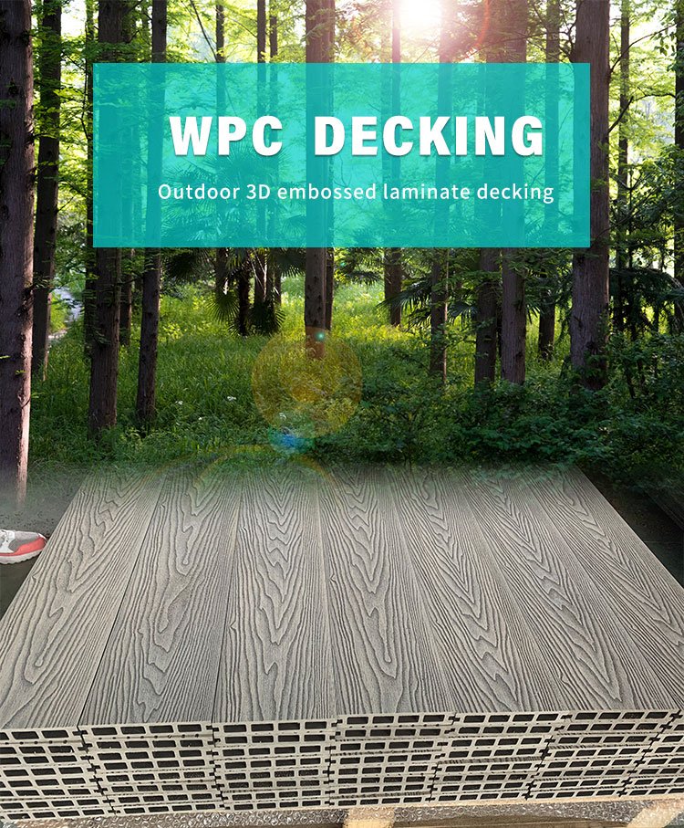 3d embossing wpc decking